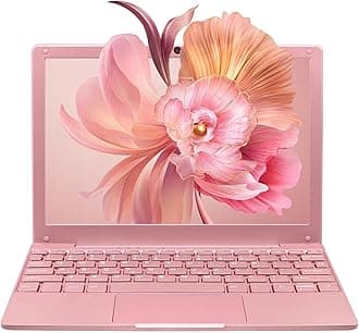 10.1 inch Ultra-Thin Portable Mini Laptop, Celeron N4020 Processor (up to 2.8Ghz), 8GB RAM DDR4,Weight only About 0.8Kg,Built-in Webcam, WiFi, Easy to Carry (Rose Gold, 8G+512GB SSD)