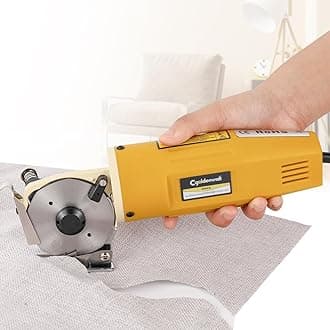 CGOLDENWALL YJ-70A Electric Fabric Cutter Round Electric Scissors Multi-Purpose Rotary Cutter Ideal for Textile/Leather/Paper with Blade Size: 70mm 220V CE