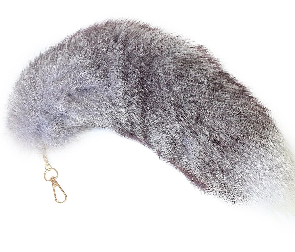 Real Fox Tail Supper Huge Fluffy Golden Yellow Fox Tail Fur Cosplay Toy Alopex Lagopus Handbag Accessories Key Chain Ring Hook Tassels Fashion