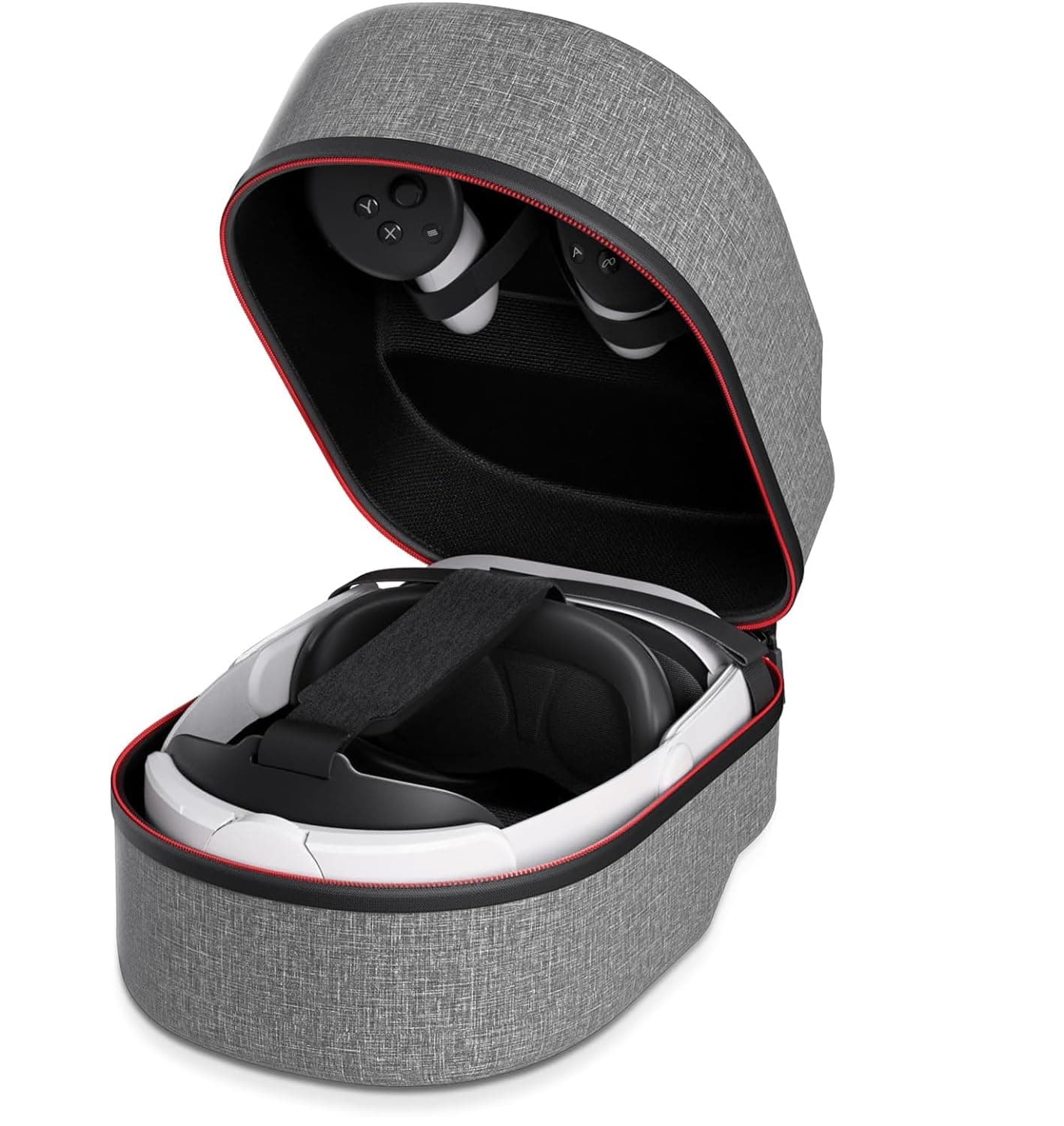 COOWPS Hard Carrying Case for Oculus Quest 2/Meta Quest 3/Vision Pro/Pico 4 VR Headset, Compatible with Elite Strap/Kiwi Design/BOBOVR Head Strap, Full Protection for Travel and Storage