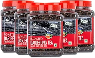GOODRICKE Roasted Organic Darjeeling Tea - 250 gm (Pack Of 5) | 100% Pure & Natural Whole Leaf | Flavoury Golden Orange Pekoe | Black Tea