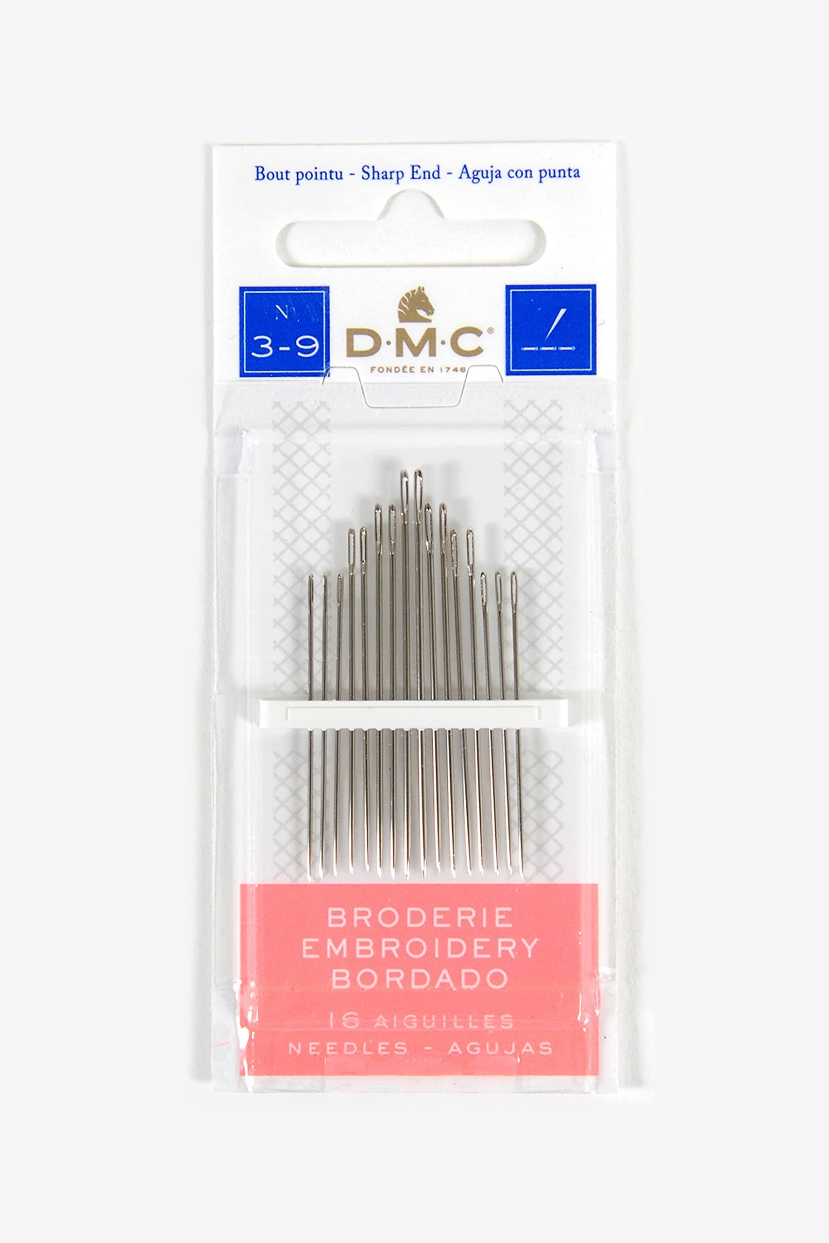 1765-3/9 Embroidery Hand Needles, 15-Pack, Size 3/9