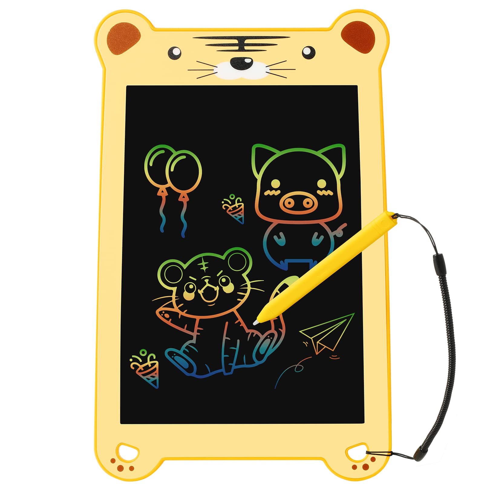 8.5Inch Portable Electronic Drawing Board LCD Writing Board Graphics Tablet for Kids Digital E-writer Pads Memo Board with Lock Switch Handwriting Doddle Pads Gifts Home School (Yellow)