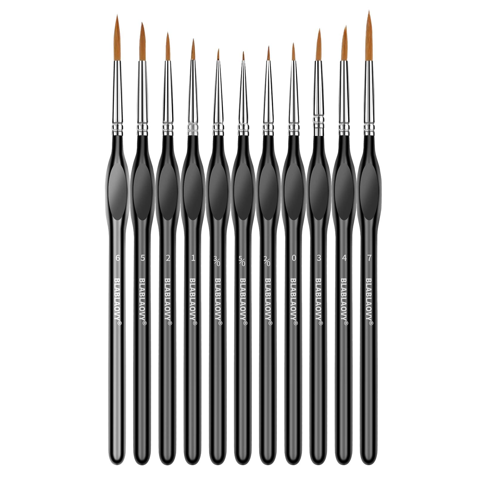 Detailing Brush Set, 11 Pcs Miniature Paint Brushes with Triangular Handles
