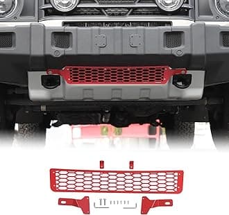 - Car Front bumper Lower Grille proof net Compatible with Compatible with Ineos Grenadier 2020-2025 Front Insect Net Car Screenning Grill Mesh Protection Cover Accessories (carbon steel,Red)
