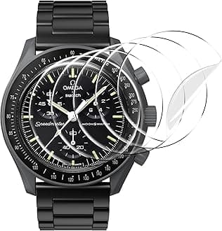 Stanchev Crystal Protector for Moonswatch,Soft Anti-Scratch TPU Screen Protector Compatible with Swatch Omega Moonwatch,HD Clear Screen Protector Cover for