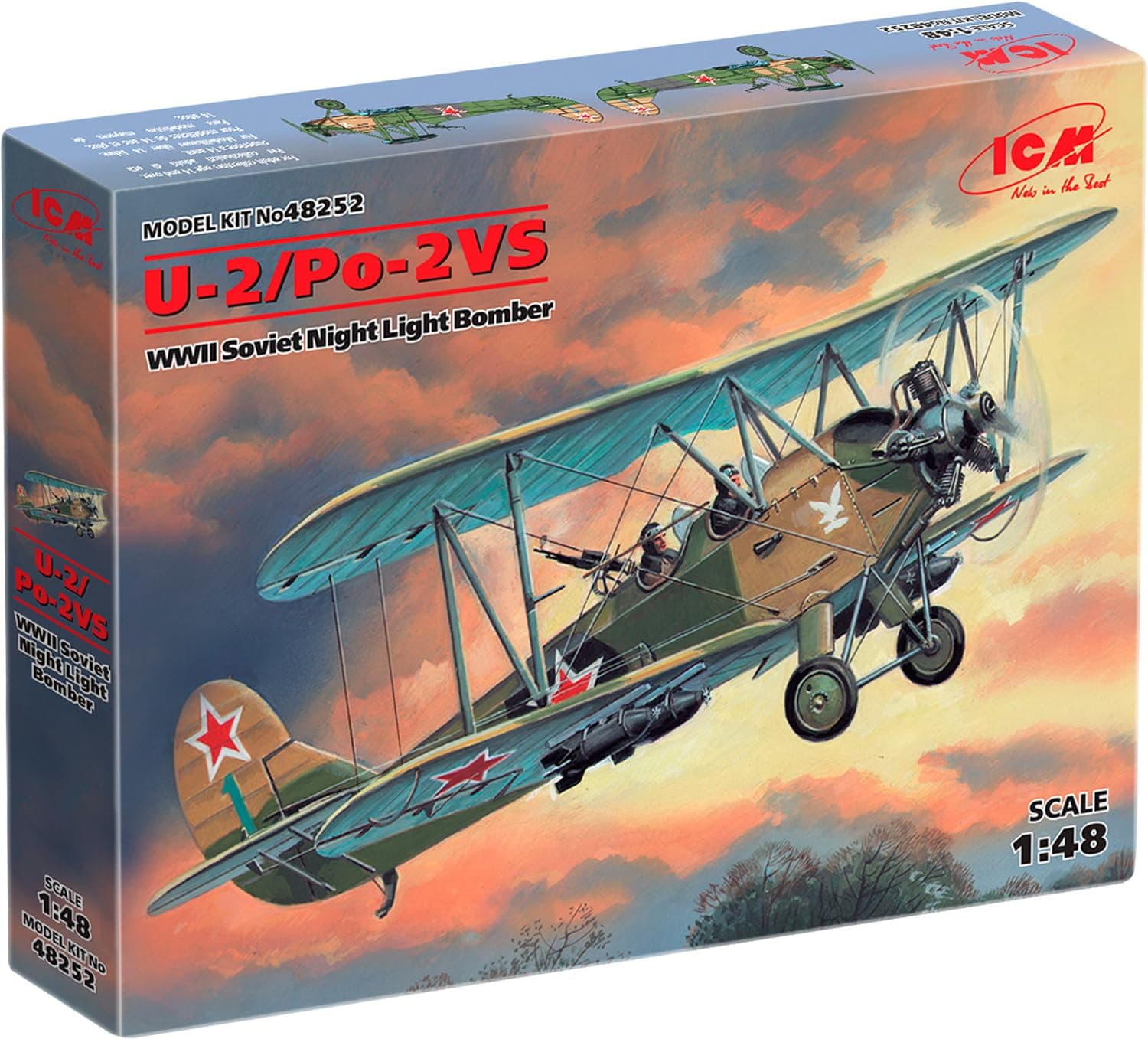 ICM ICM48252 1:48-U-2/Po-2VS, WWII Soviet Bomber