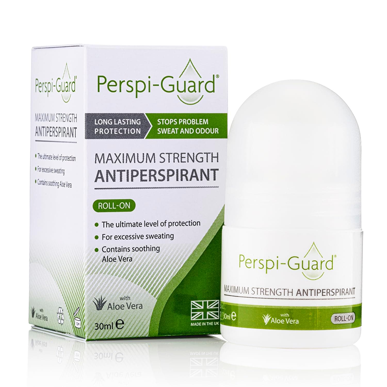 Perspi-Guard Maximum Strength Antiperspirant Roll On Deodorant for Men, Women, Treats Excessive Sweating, Hyperhidrosis Lasts 3-5 Days, Unscented 30ml
