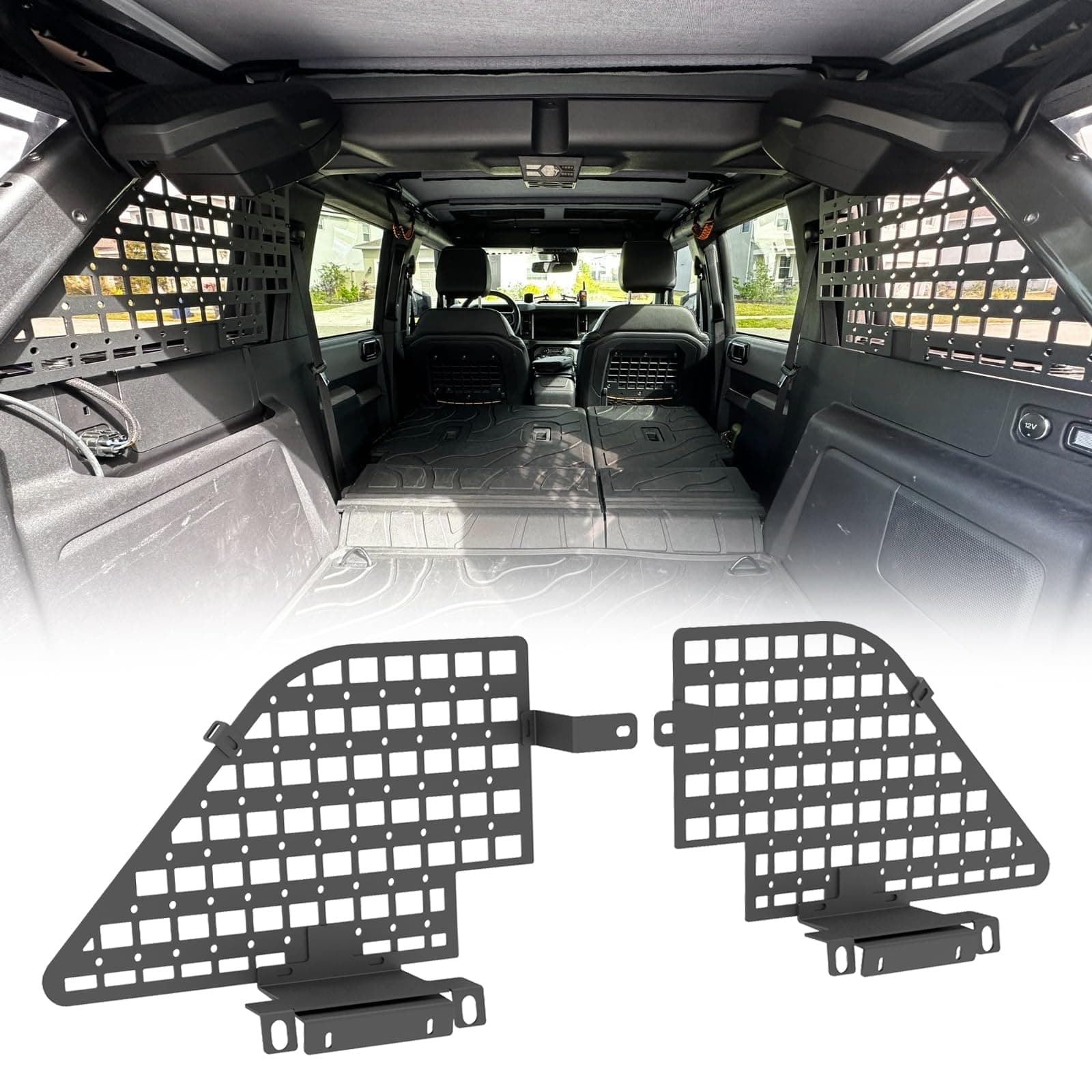 Rear Window MOLLE Panel Modular Storage Panel System fit for Bronco 4 Door 2021-2025 2026