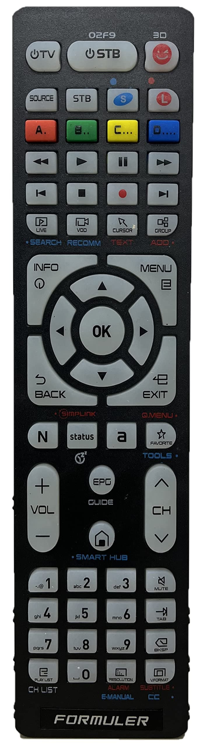 Luminous Long Remote | IR Smart Learning Control (Updated Version 02F9) Compatible with All The Formuler Devices