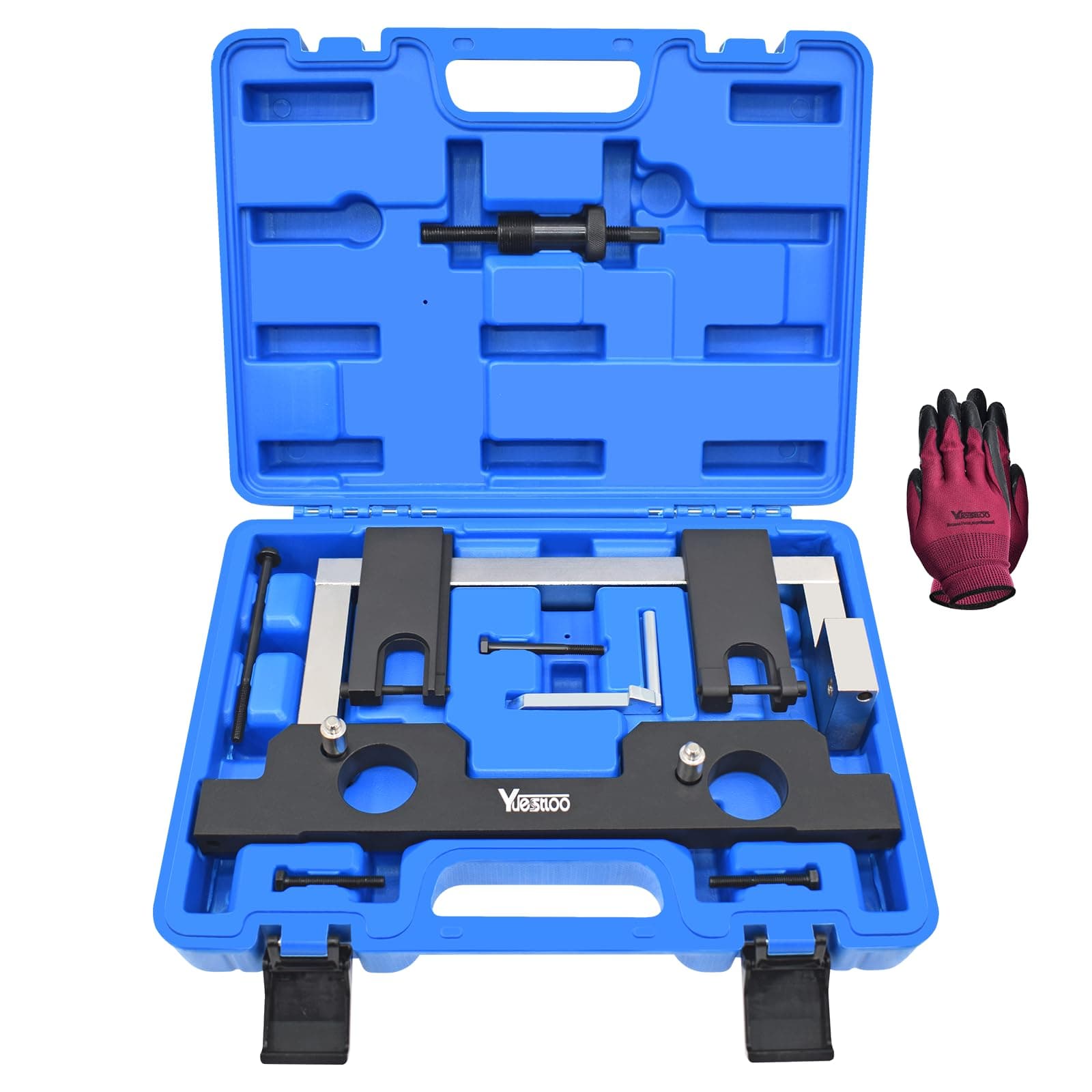 Engine Vanos Camshaft Alignment Locking Timing Tool Kit, Compatible with BMW N20 N26, with Carrying Case & Gloves