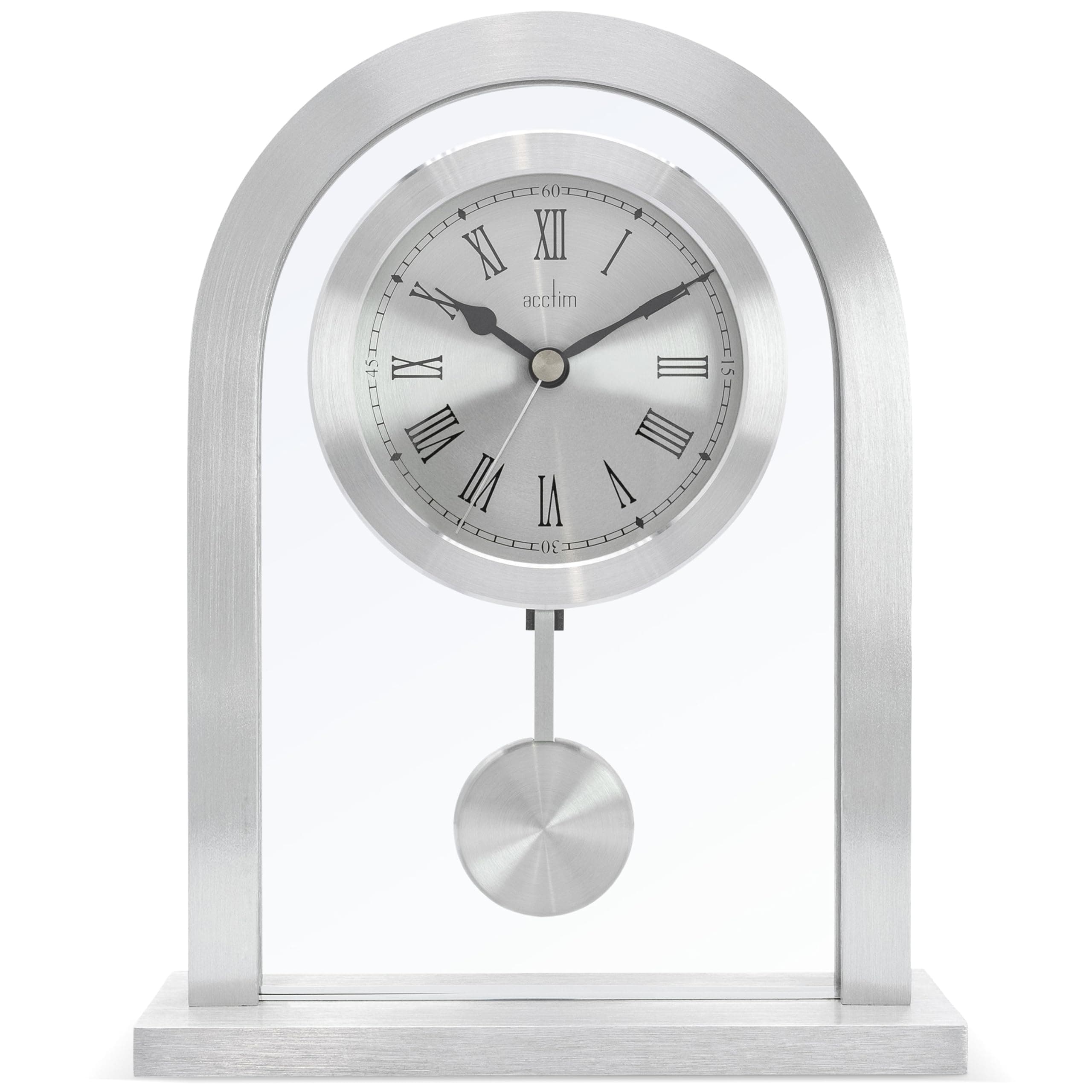 Acctim Metal Mantel Clock, Silver, One Size