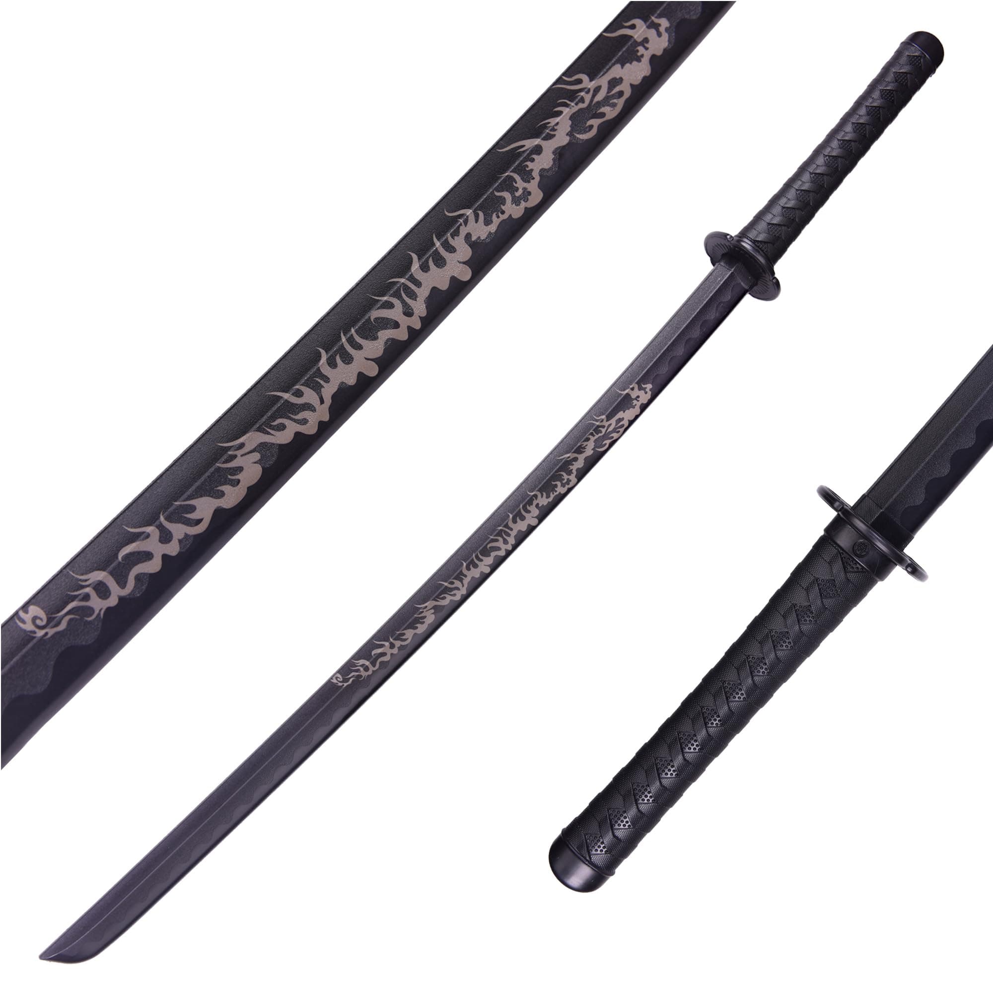 Polypropylene Katana Sword - Japanese Training Samurai Sword, Blunt Longsword, Martial Arts Practice Katana for Men and Women, Cosplay Sword, Safe, Easy, Fun, Durable