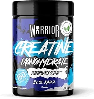 Creatine Monohydrate Powder 500g (150 Servings) – Pure Micronised Creatine Powder Supplement for Men & Women, Pre & Post Workout Strength, Muscle Growth & Recovery, Vegan – Blue Razz