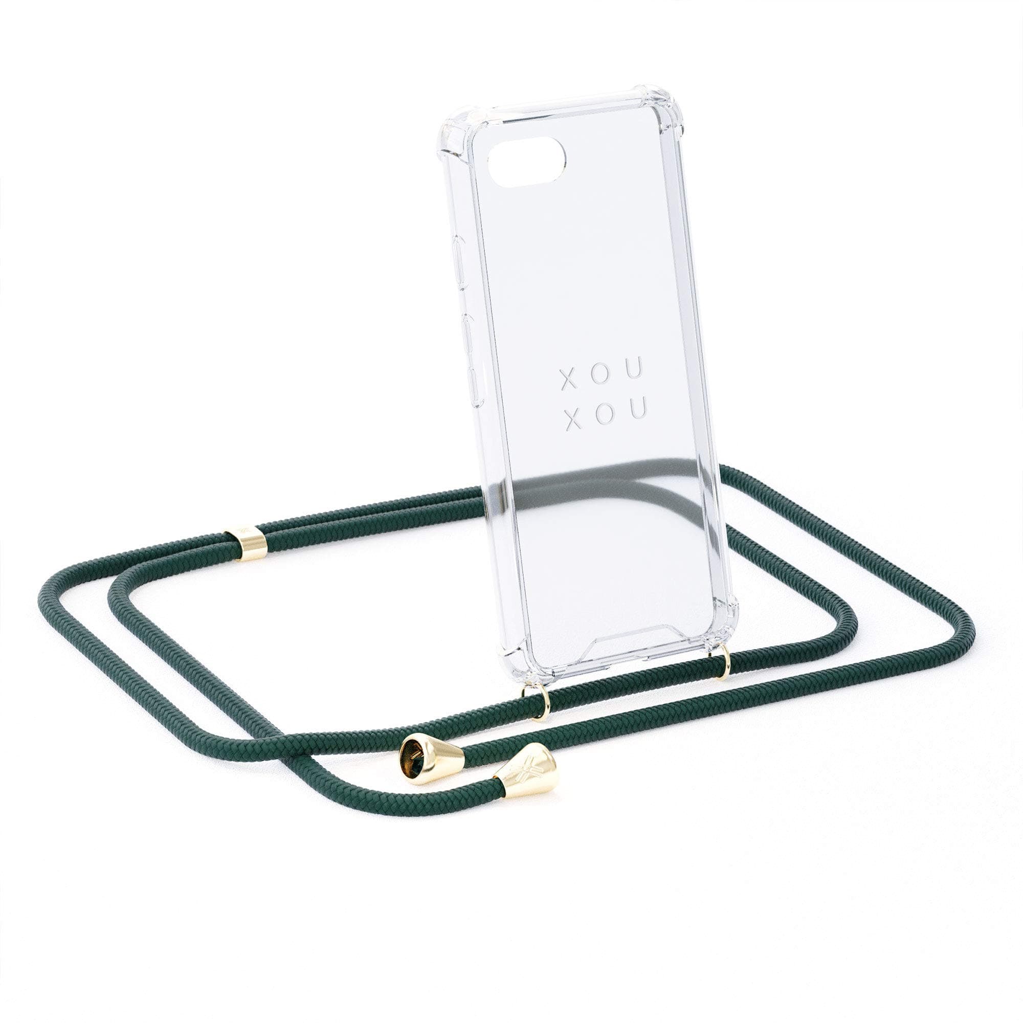 Xouxou Smartphone Necklace for iPhone 7 Plus / 8 Plus (Case with Cord Strap) in Emerald