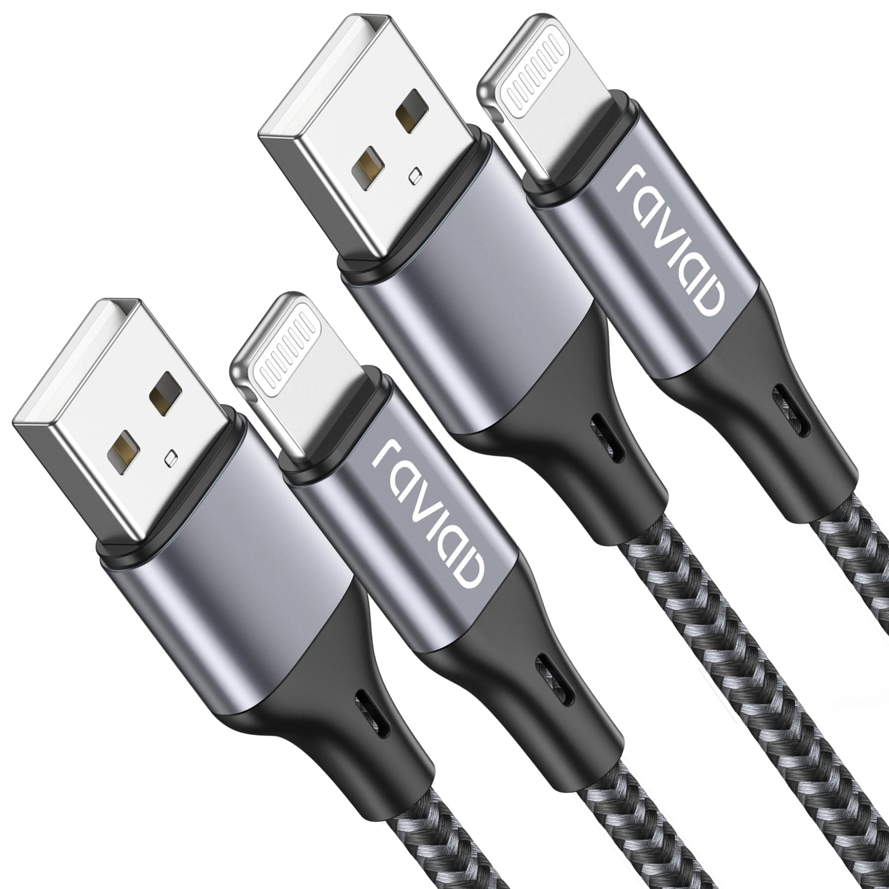 RAVIAD iPhone Charger Cable 3M 2Pack, Long iPhone Charger [MFi Certified] Lightning Cable Nylon Braided Cable Compatible with iPhone 14 13 12 11 Pro Max Xs X XR 8 7 6s 6 Plus 5s SE 2020