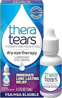 Thera Tears Eye Drops for Dry Eyes, Dry Eye Therapy Lubricant Eyedrops, Provides Long Lasting Relief, 15 mL, 0.5 Fl Oz (Pack of 1)