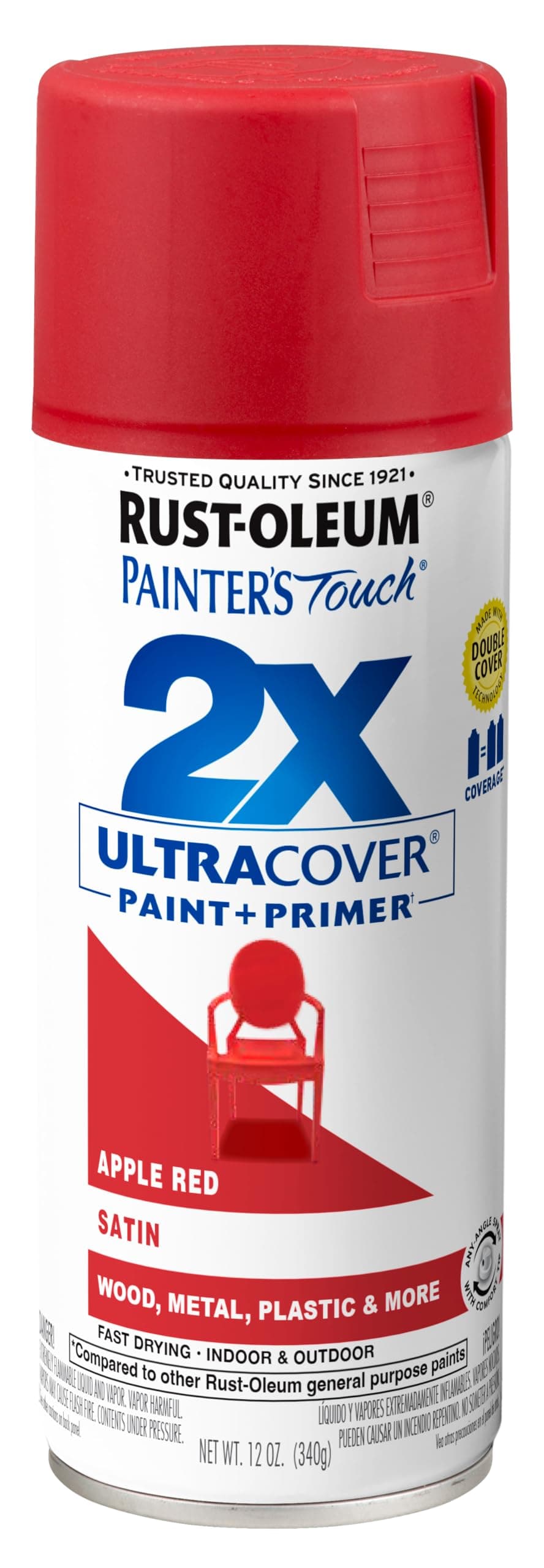 Rust-Oleum 315396 Painter's Touch Multi Purpose Spray Paint, 12 oz, Apple Red