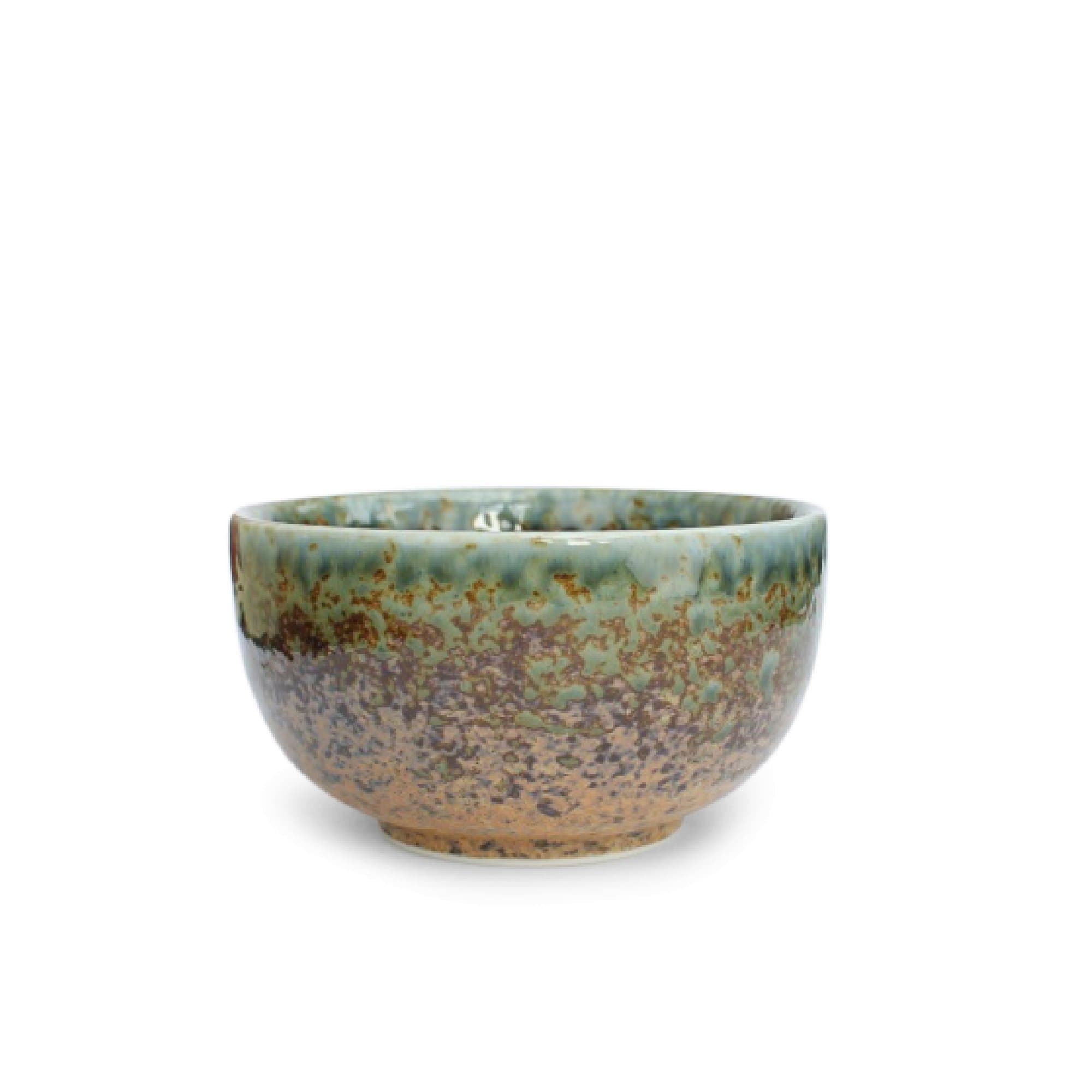 Matcha Bowl - Okinawa - Blue On Brown