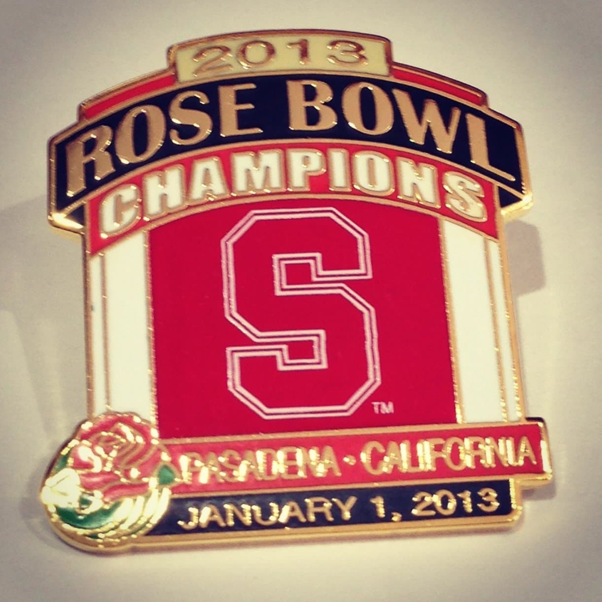 2013 Stanford Rose Bowl Champions Pin