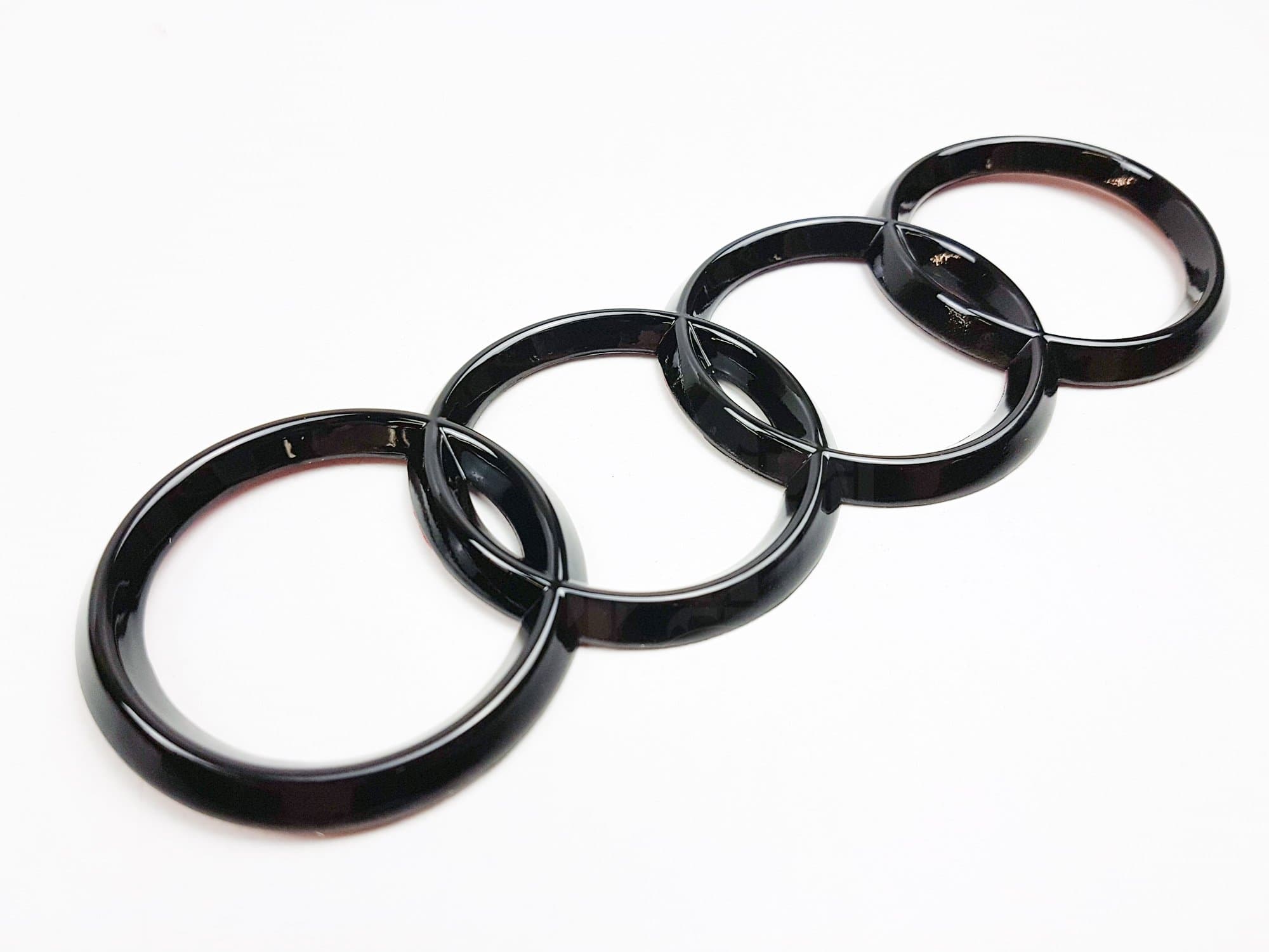 BLACK REAR BOOT TAILGATE RINGS BADGE EMBLEM 4E0853742