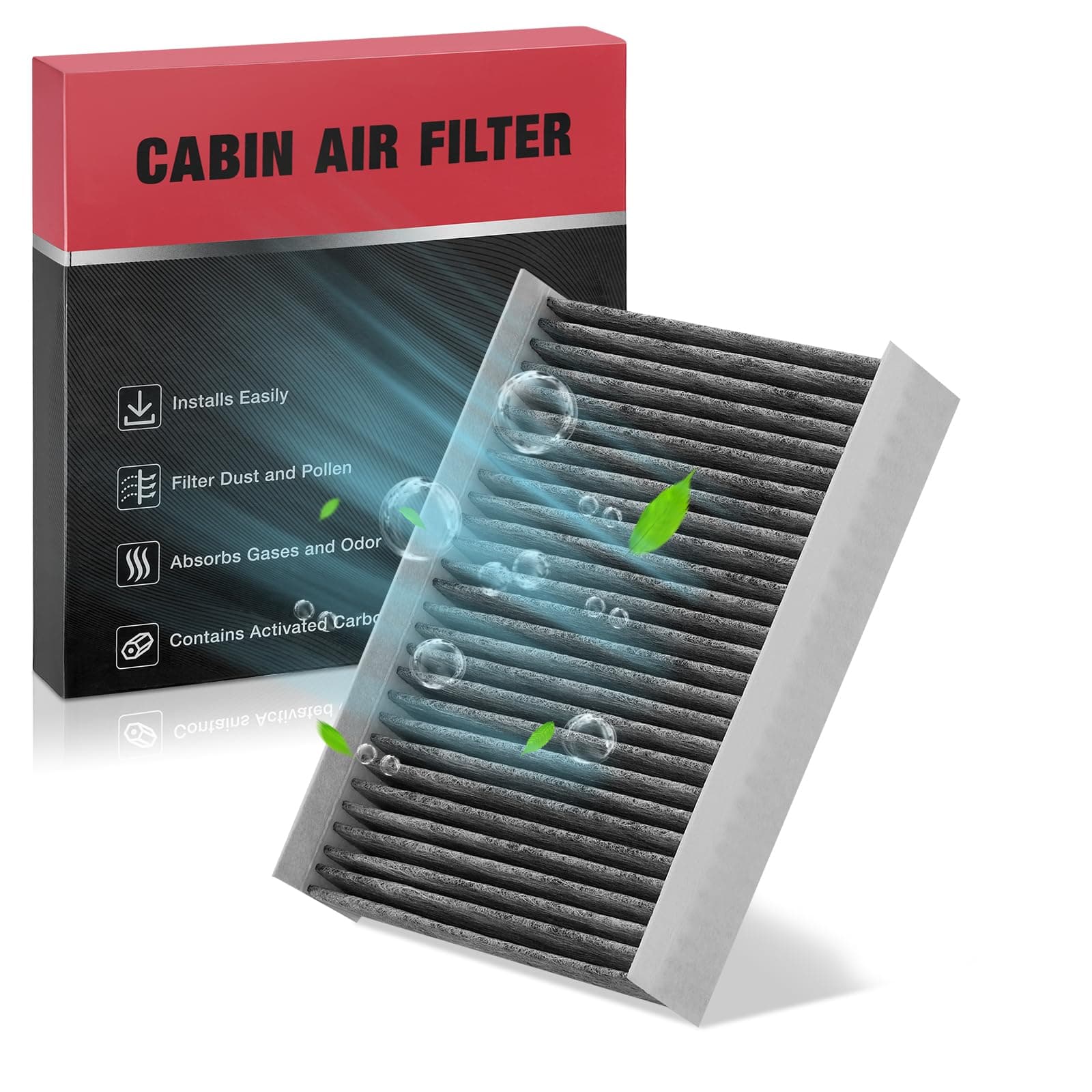 BDFHYK Cabin Air Filter with Activated Carbon Compatible with Dodge Hornet 2023, Compatible with Jeep Renegade 2015-2023, Compass 2017-2022, Replace# CF11810