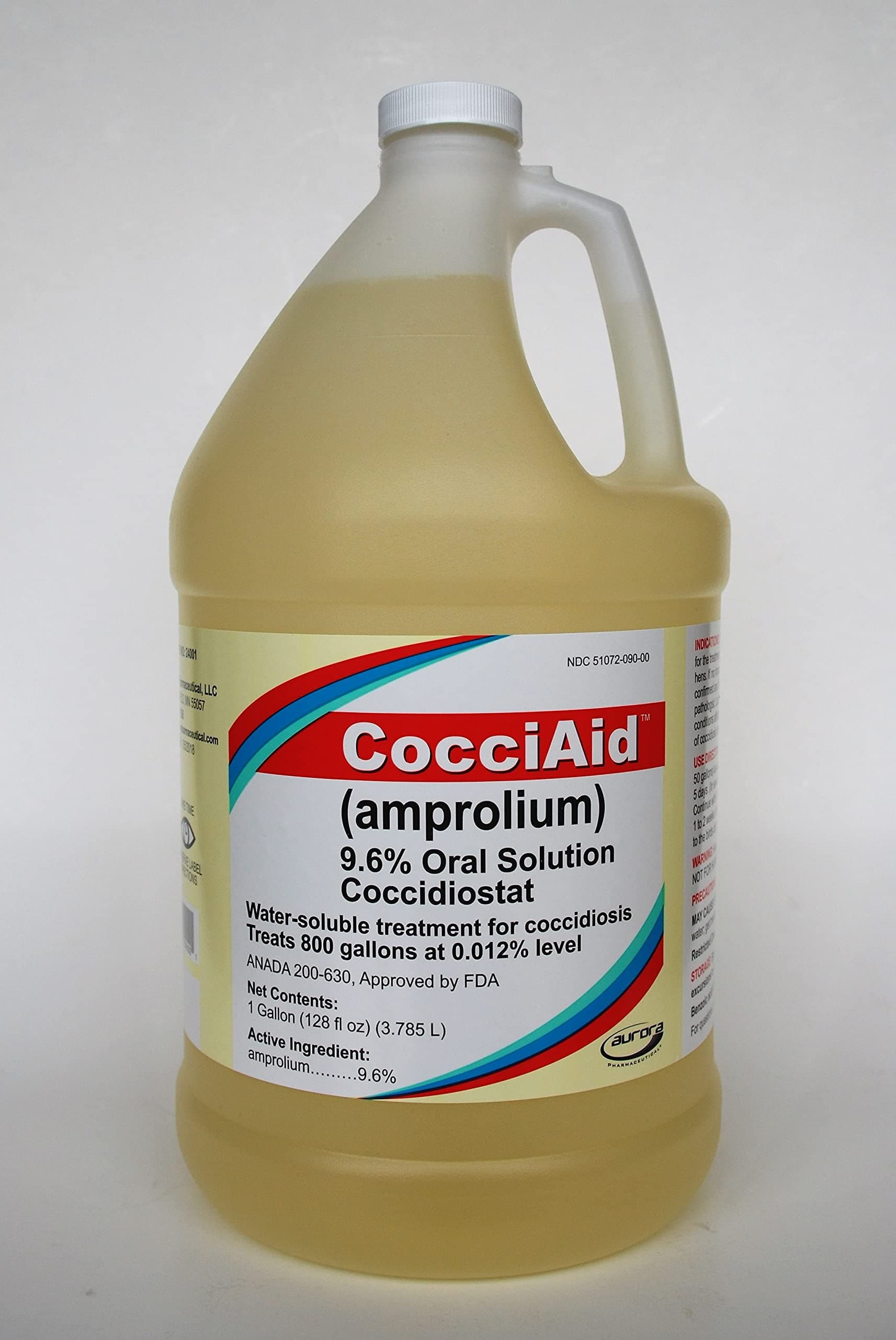 Aurora CocciAid 9.6% Liquid Concentrate, Generic for Corid, AmproMed, Amprolium, 1Gal,1 Gallon