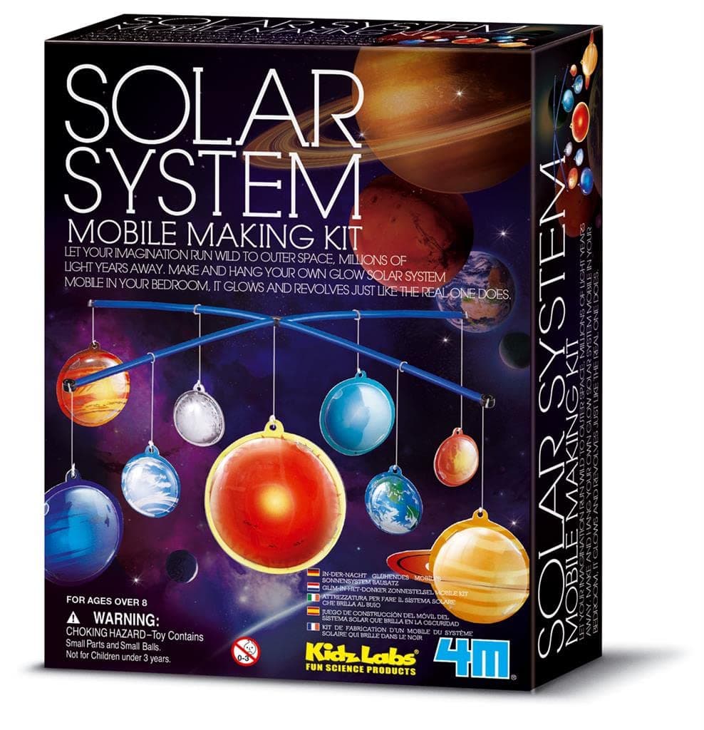Solar System Mobile Making Kit – DIY Glow-in-the-Dark Planet Model for Kids Ages 8+ – Educational STEM Craft Toy for Learning Astronomy & Creativity