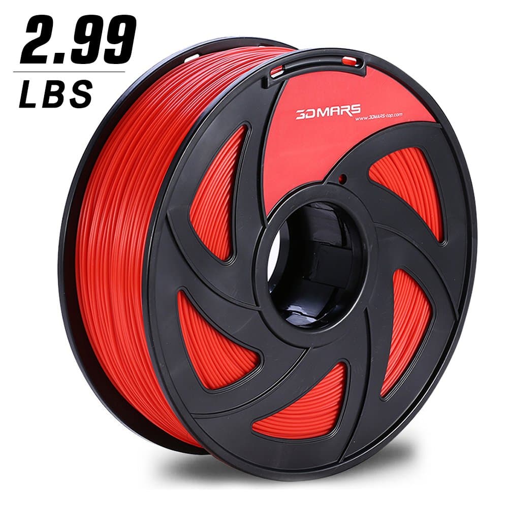 3D Mars RED PLA 1.75mm 3D Printing Filament,3D Printer Filament 1.75mm PLA,Dimensional Accuracy +/- 0.05mm,1.2kg Spool,1.75 mm PLA 3D Filament for Most 3D Printer & 3D Printing Pen
