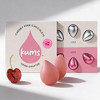 Kums Pink Cherry Rose Chocolate Tabs for Couples (1 Box) Premium Pink Cherry Tab Chocolate for Men & Women | Vegetarian Delight Ideal for a Delightful Experience