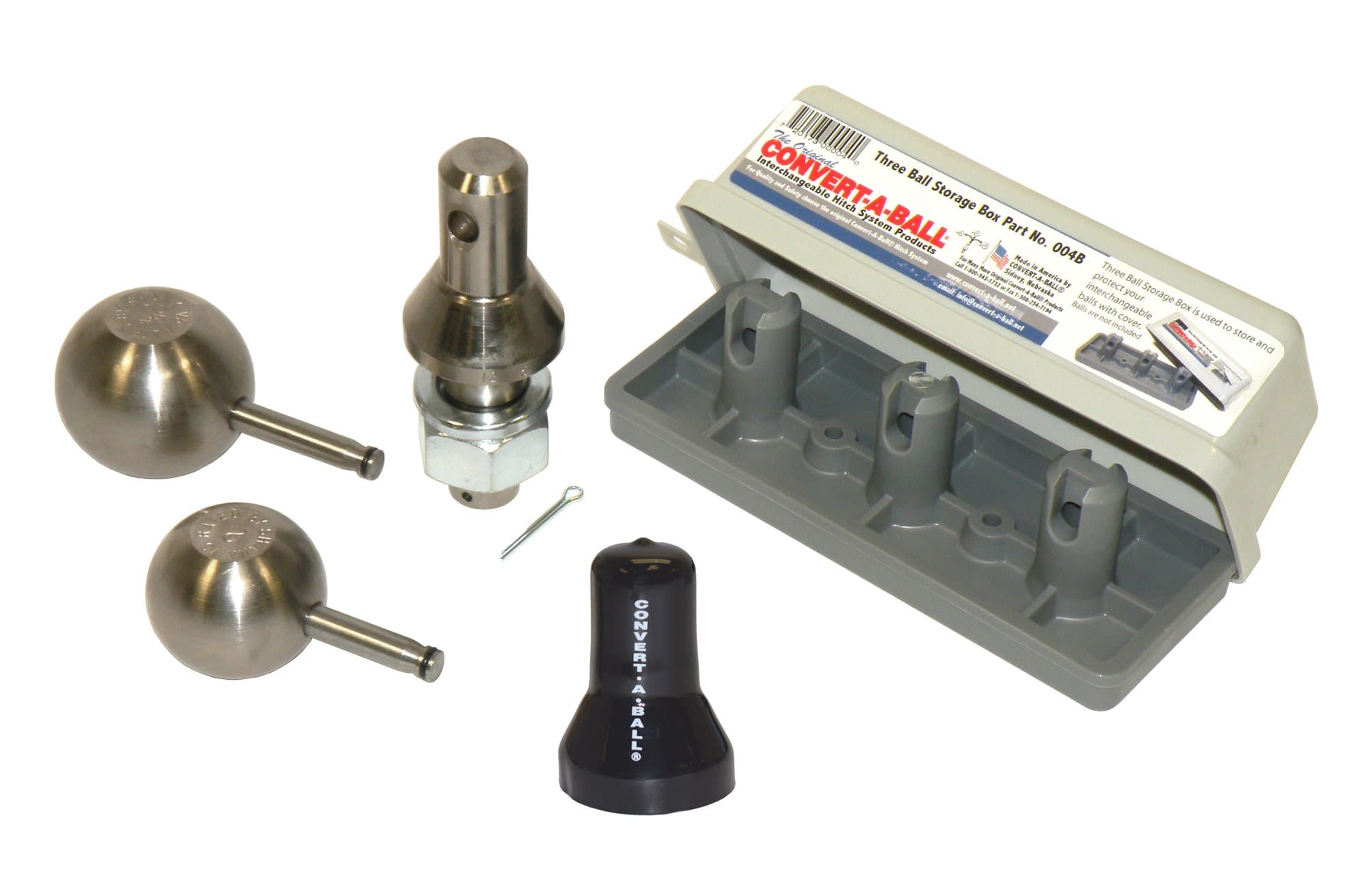 Convert-A-Ball2-Ball Set - 2 inch and 2 5/16 inch Balls with Stem Cover and Storage Case