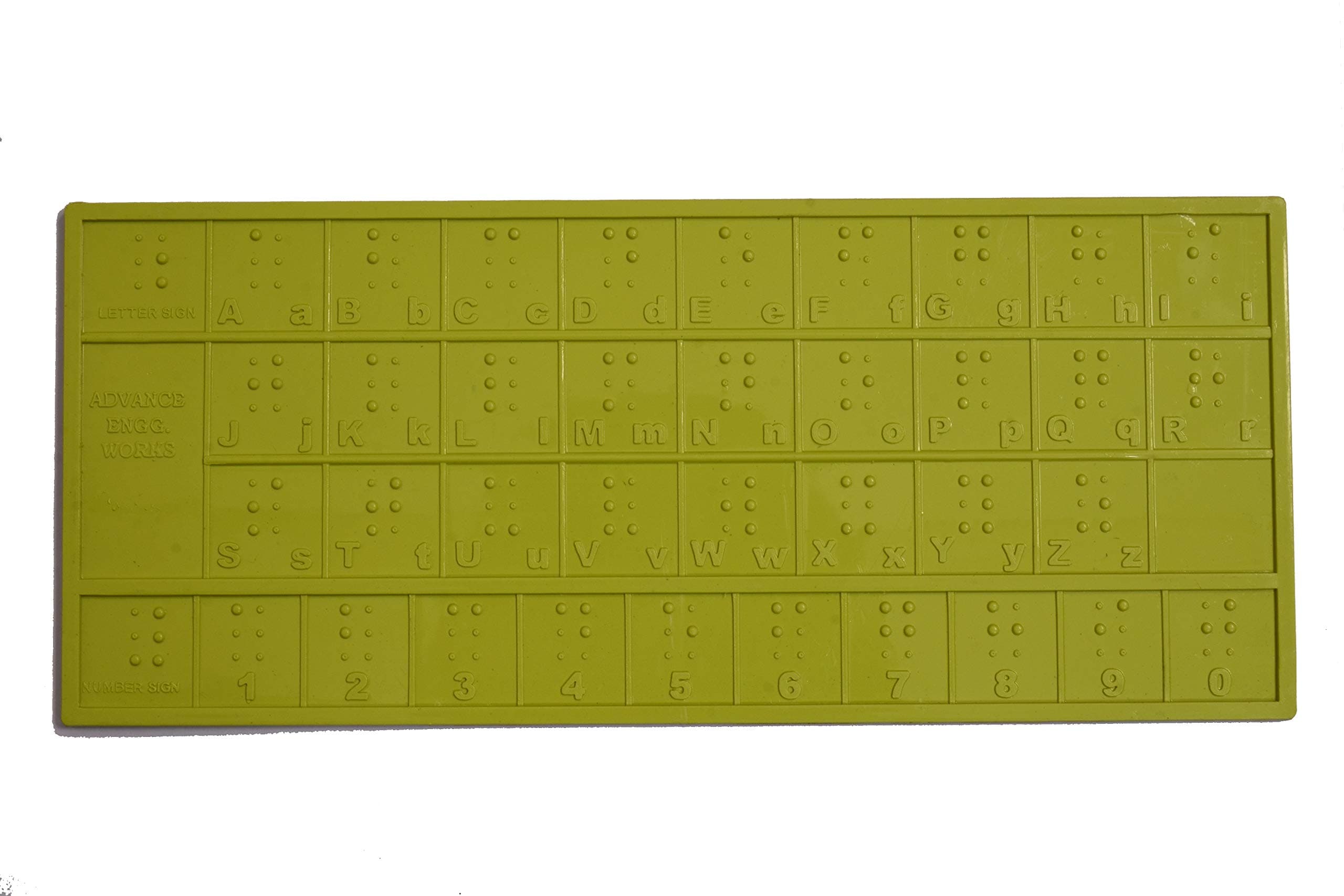 Advance Engineering Works Braille Learning Frame (English) for 5 Years and Above in Multicolor for The Blind Learning