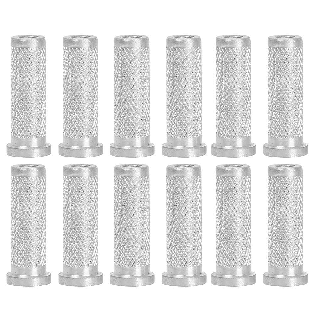 Zerone 12pcs Archery Base Aluminum Inserts, Standard 6.2mm/0.24in Aluminum Carbon Arrow Shaft