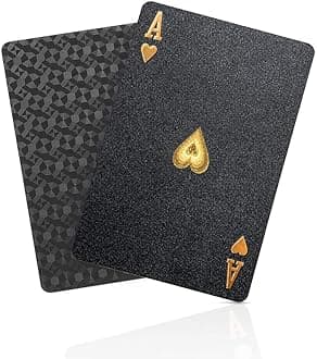 Black Diamond Playing Cards - Waterproof Deck for Magic, Poker, and Casino Fun. Ideal for Parties and Special Occasion Gifts (Black Diamond, 1 Deck)