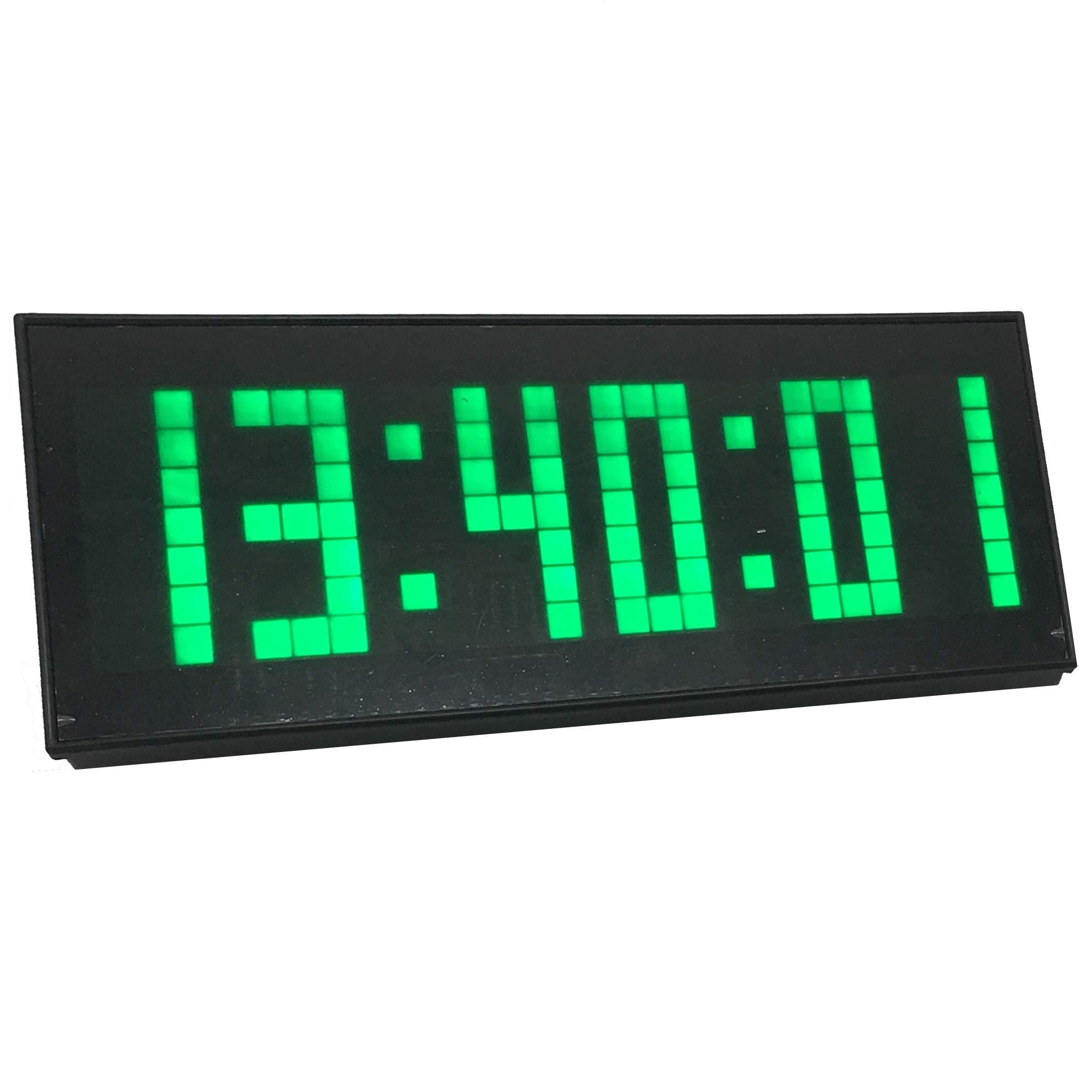 LED Digital Wall Clock with 12/24 Hours Interval Time Countdown Count Up Stopwatch 3.3inch Green