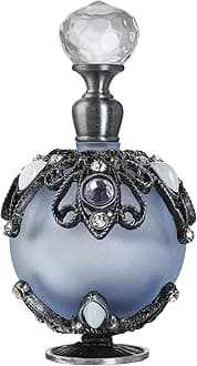 YU FENG Fancy Orchid Vintage Antique Butterfly Perfume Bottles Oil Bottles Collectible Gift Decorative for Living Room (blue)