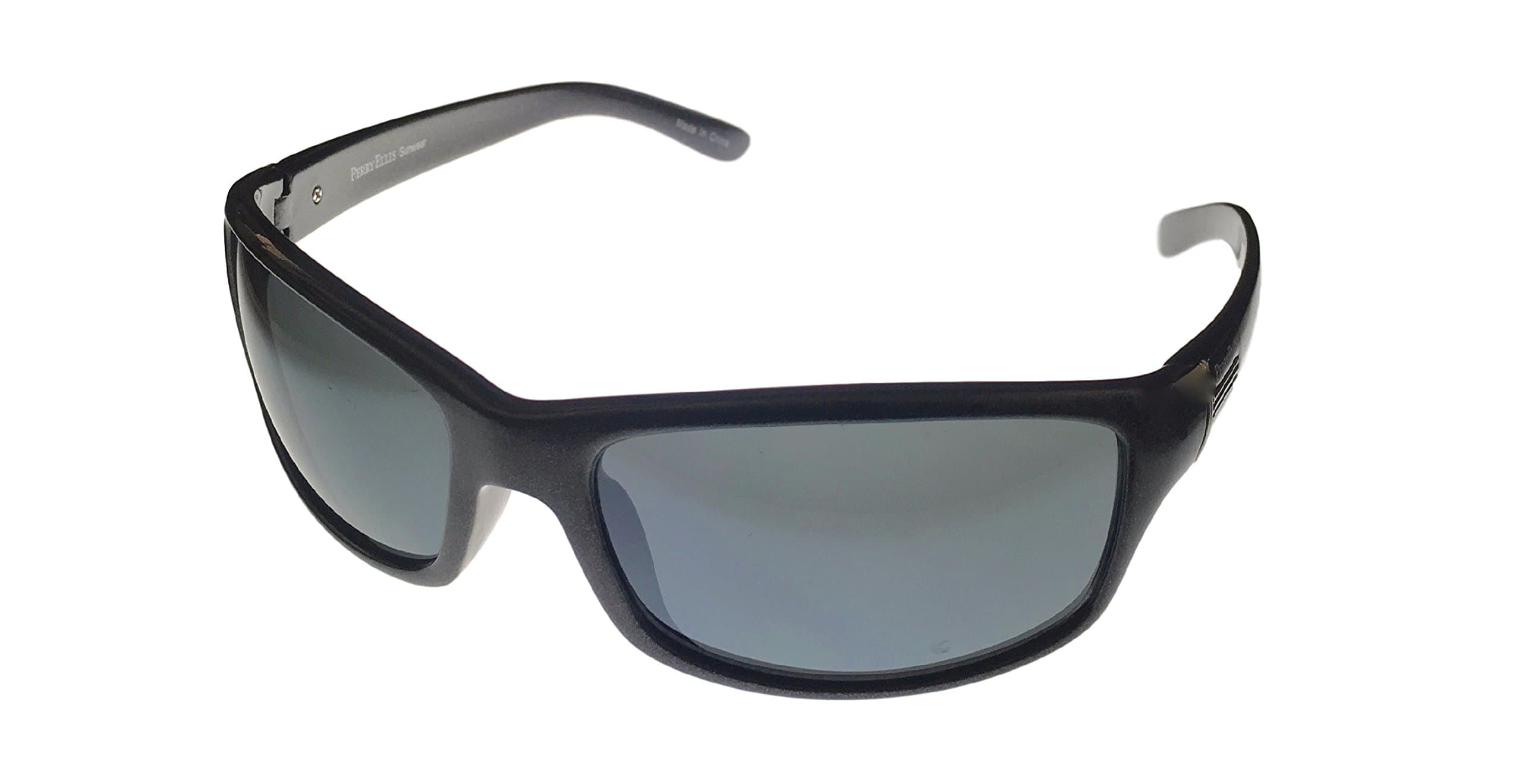 Perry Ellis Sunglasses Mens Speckle Green Plastic Rectangle, Light Flash Lens PE13 2