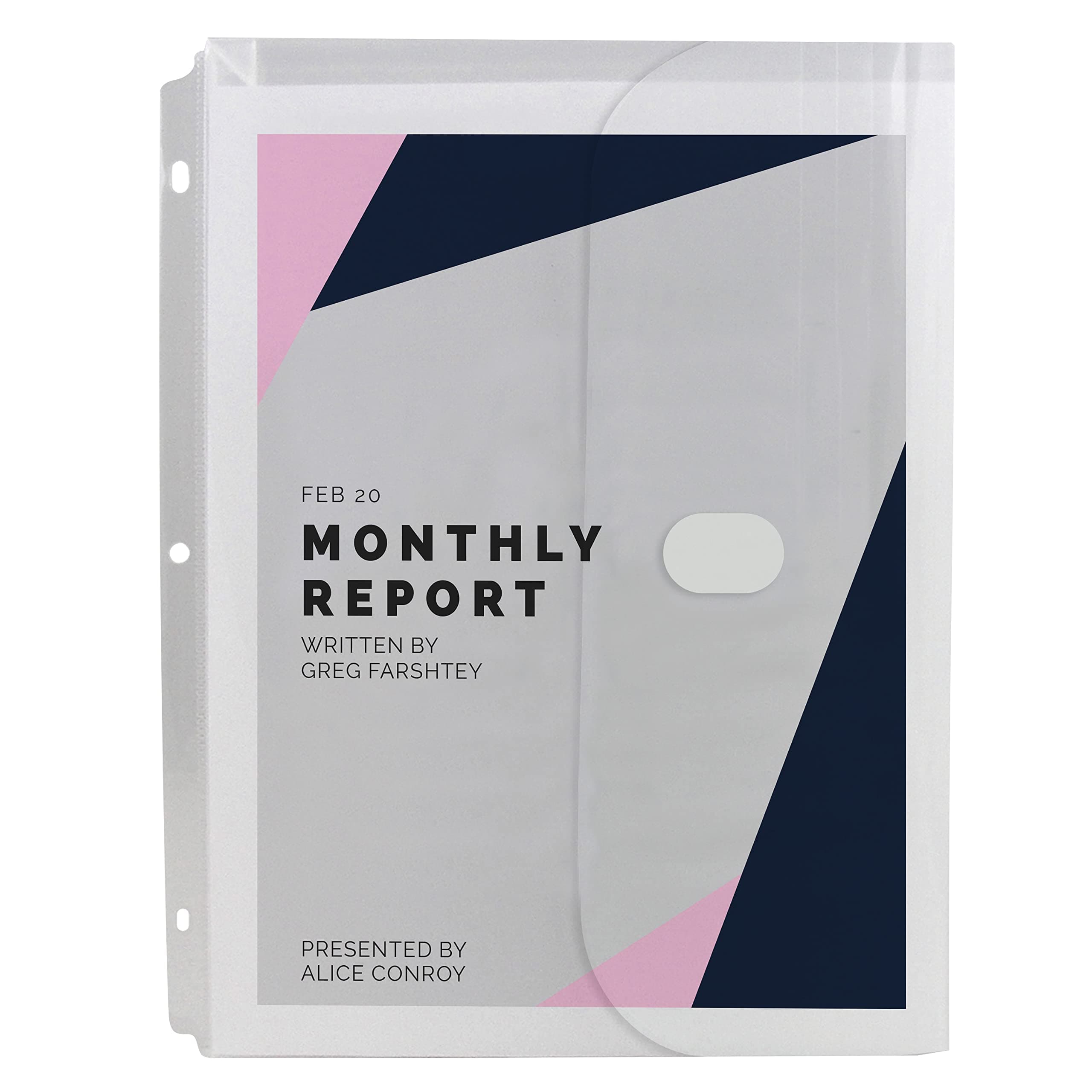 C-Line Biodegradable Acid-Free Poly Binder Pocket with 1-Inch Gusset, Side Loading, Clear, 10 Pockets per Pack (33747)