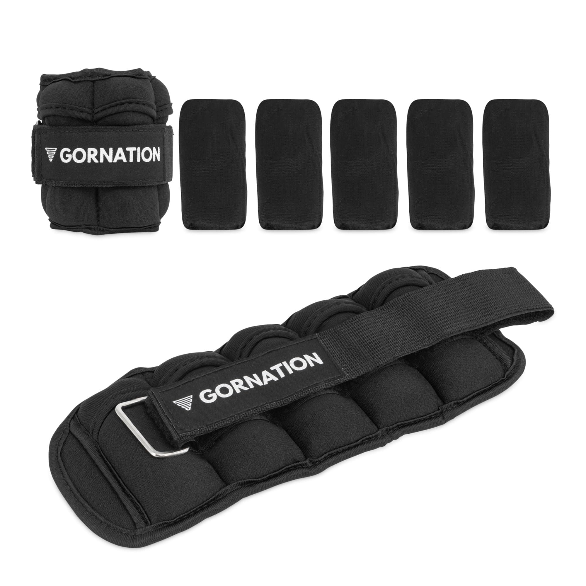GORNATION Ankle Weights, Versatile Adjustable 1 kg, Ankle Weights for Improved Strength and Balance Training, Fitness and Endurance, Weights for Arms & Legs, 1 Pair