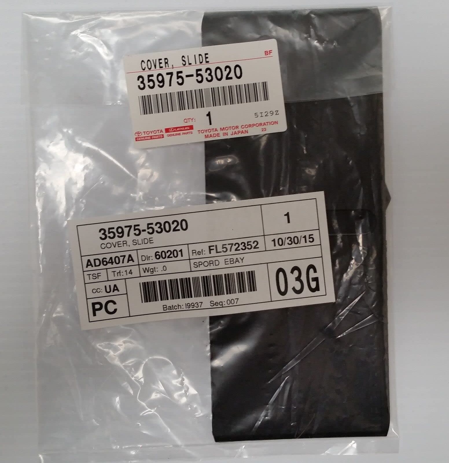 Genuine Shift Console Slide Cover OEM 35975-53020