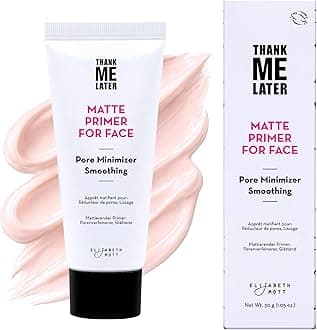 Elizabeth Mott Thank Me Later Face Primer - Mattifying Makeup Base Primer for Smooth Skin - Pore Minimizer, Helps Smooth Fine Lines - Long-Lasting, Lightweight, Leaping Bunny Certified, 30g