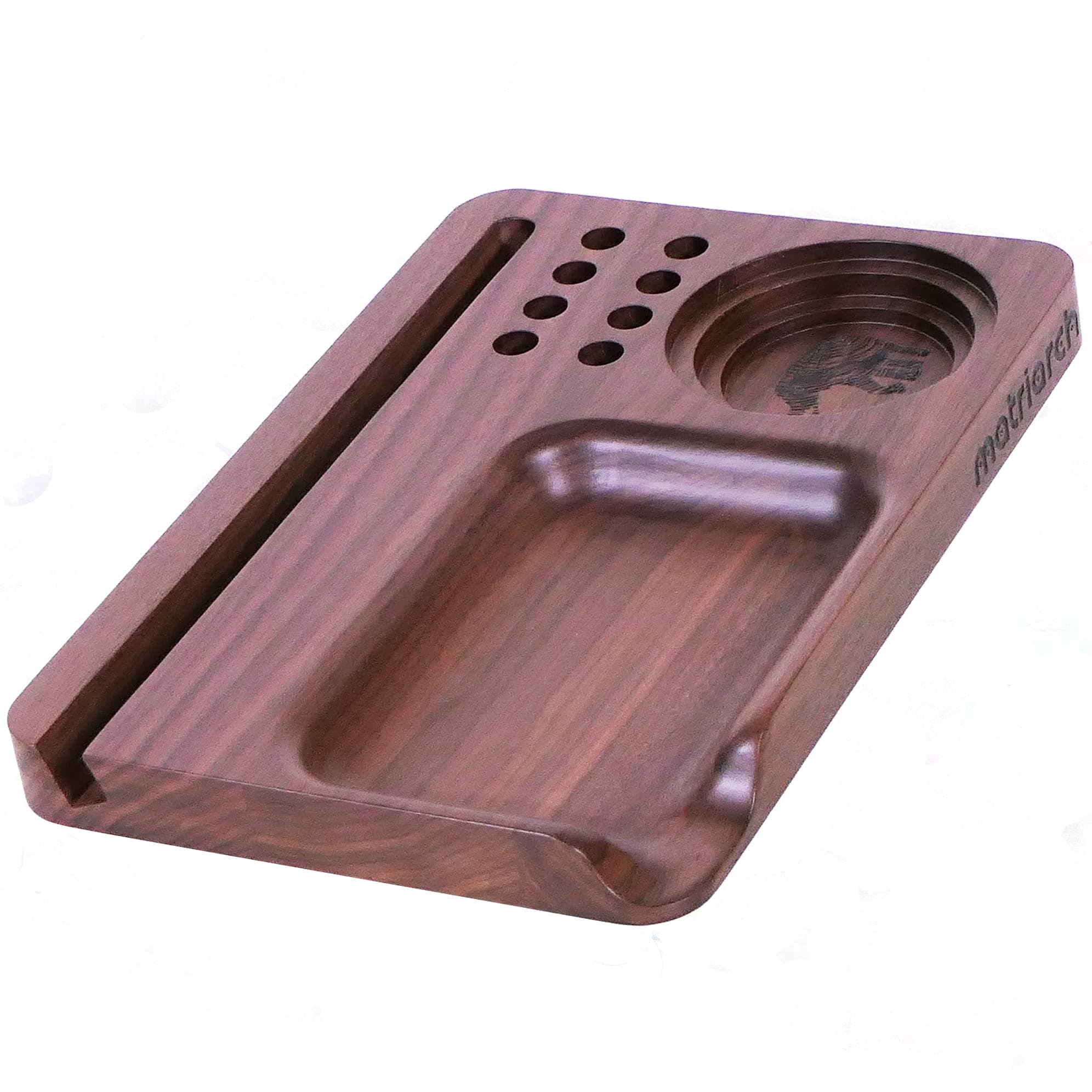 Black Walnut Wooden Rolling Tray