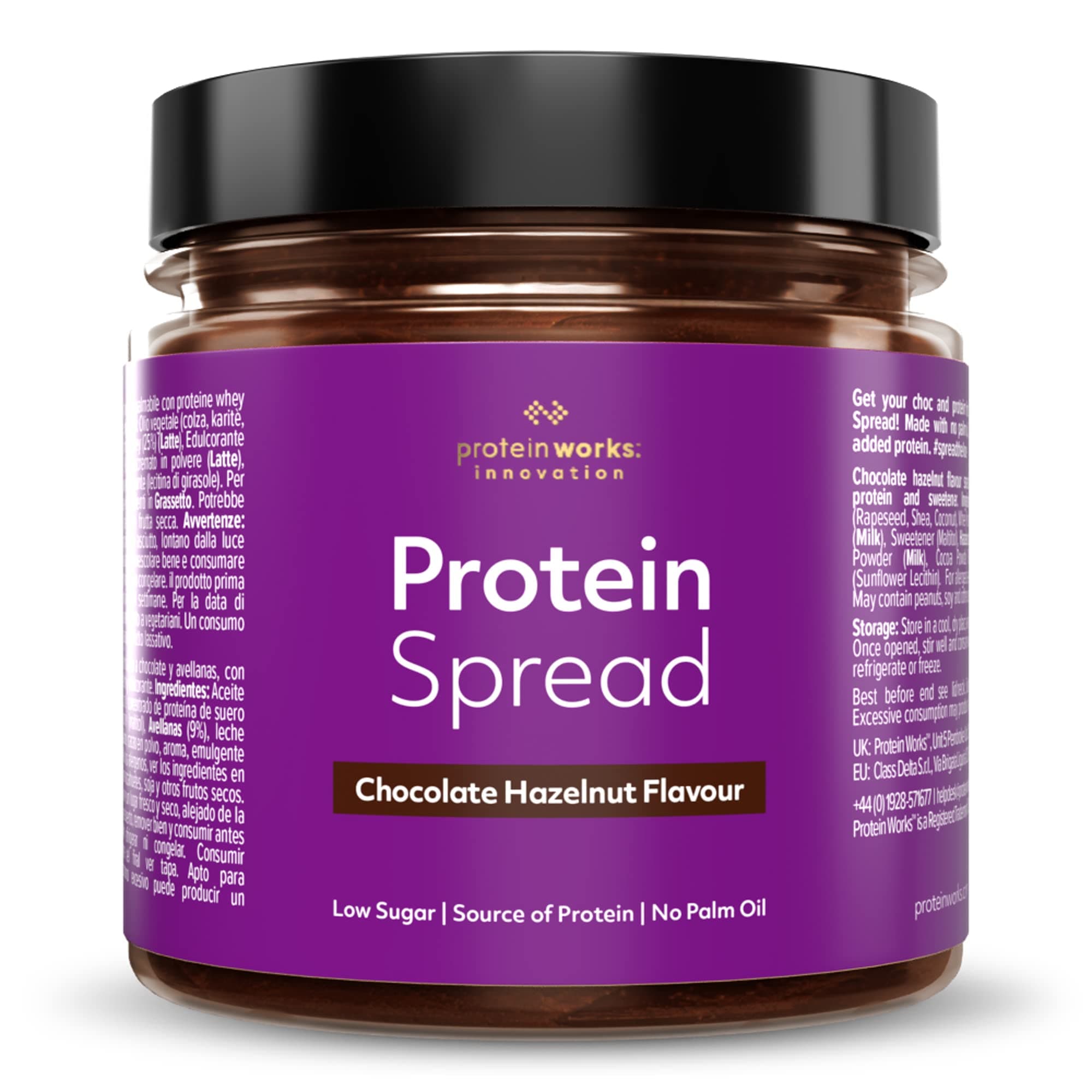 Protein Works - Protein Spread | Chocolate Hazelnut | 92% Less Sugar | Palm Oil Free | 250g