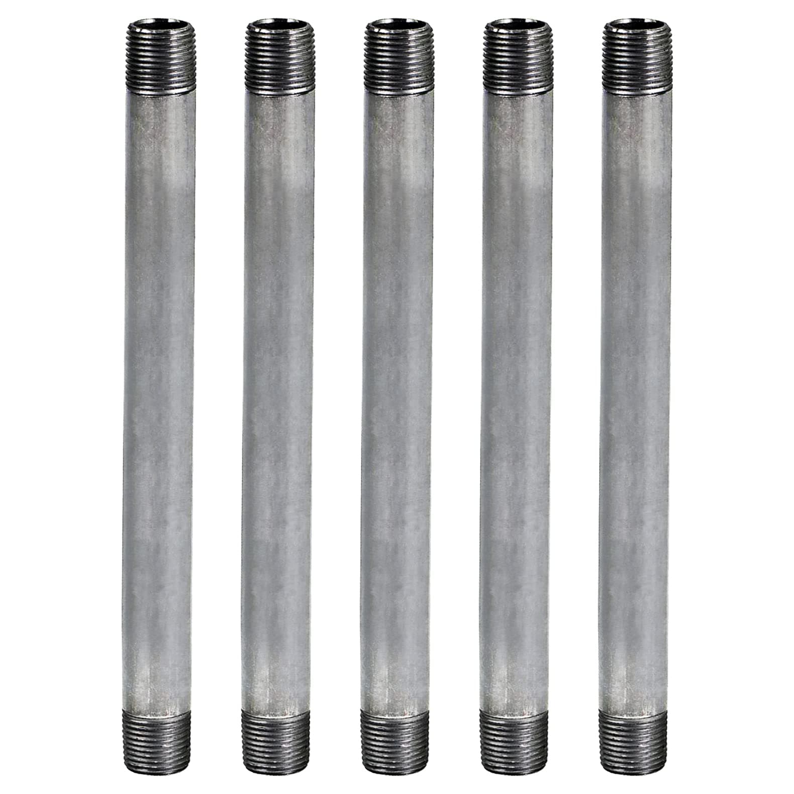 Supply Giant 1-1/4 Inch Galvanized Pipe, One And Quarter Inch Malleable Steel Pipes Fitting Build DIY Vintage Furniture, 1-1/4" x 48" (Pack Of 5)