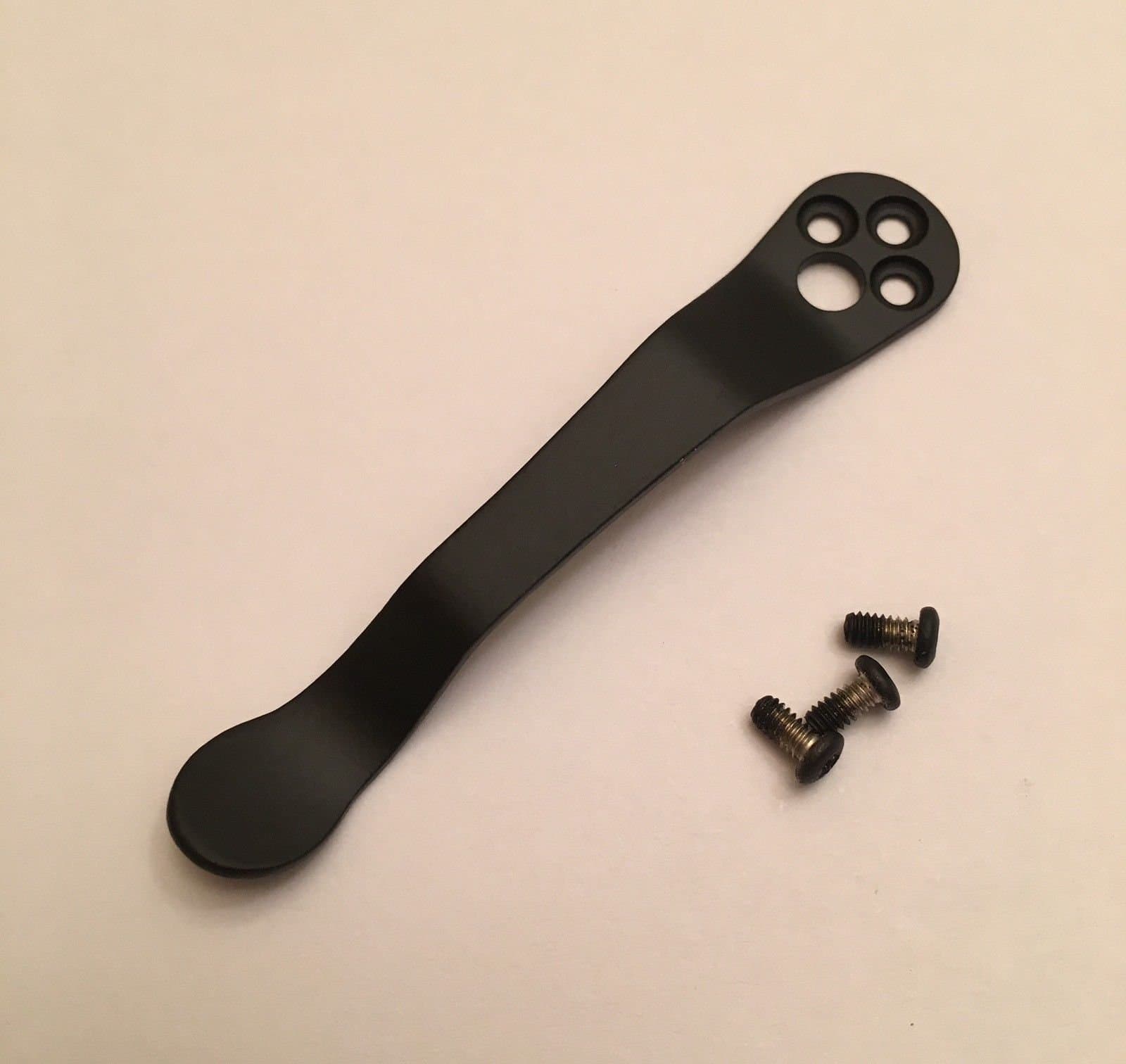 Matte Black Titanium Pocket Clip compatible with Spyderco Native 5 G10 Stretch Matriarch Delica 4 Endura 4