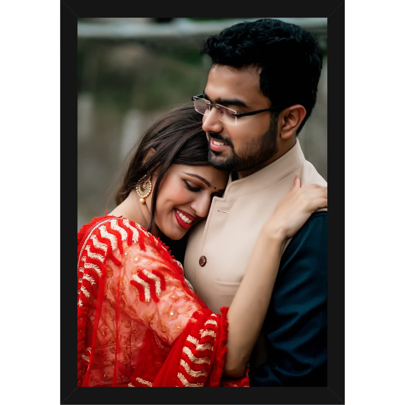 Mad Masters Customized Photo Frames with Photo Upload, Personalised Wall Room and Home Decor Gift (Portrait)