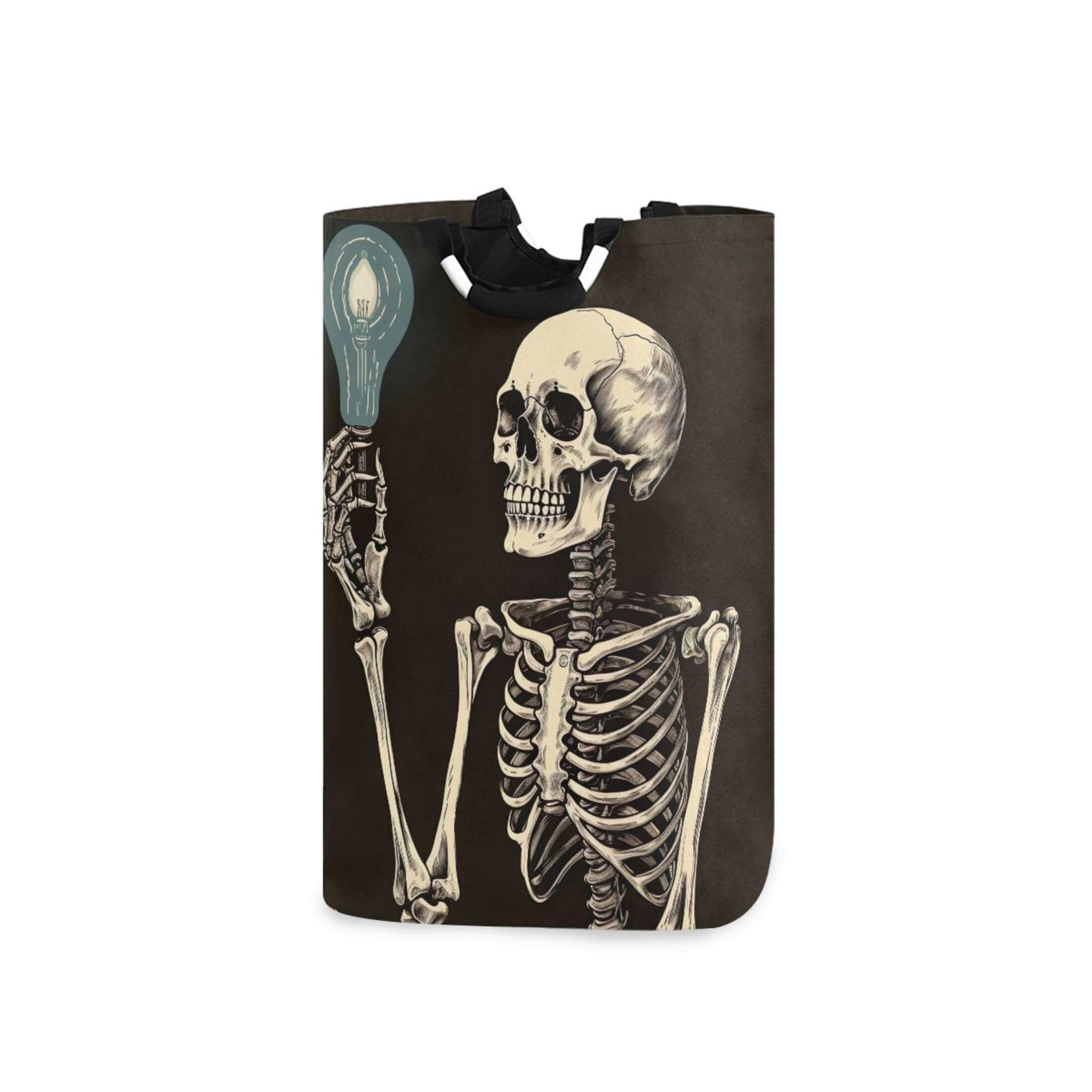 xigua Skeleton Large Laundry Hamper with Handle, Foldable Clothes Hamper Collapsible Storage Basket for Toys and Clothes Organization in Bedroom, Bathroom, and Laundry Room