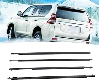 Car Door Window Weatherstrip for Land Cruiser 150 Series 2010-2020, 4pcs Car Outer Door Window Moulding Trim, Replace 75711‑60072 75712‑60072 75721‑60072 75722‑60072