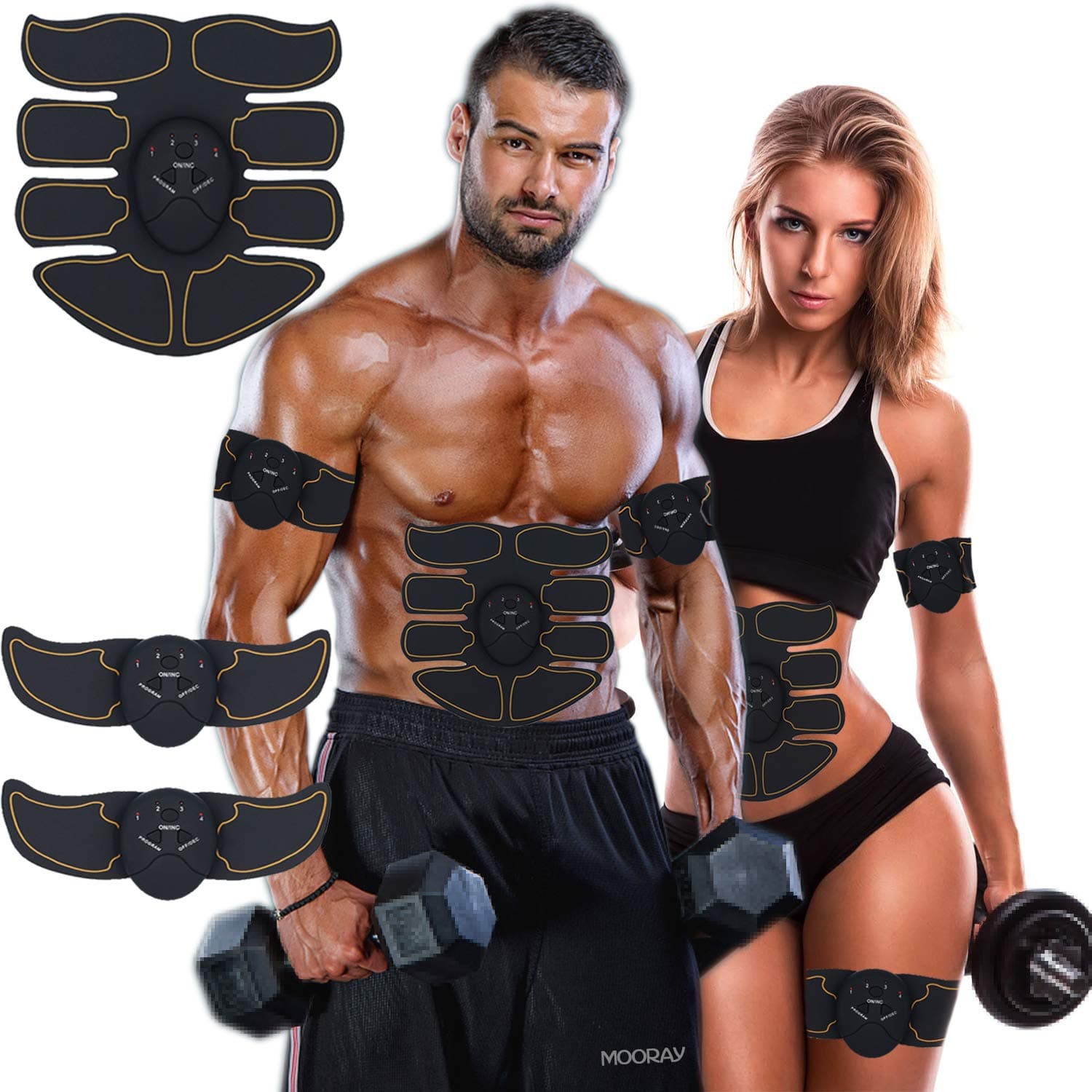 Abs Stimulator Muscle Trainer Ultimate Abs Stimulator Ab Stimulator for Men Women Abdominal Work Out Ads Power Fitness Abs Muscle Training Gear Workout Equipment Portable Stimulator Abs Belt