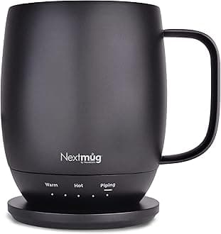 Nextmug - 14 ounce Temperature Controlled Self Heating Coffee Mug - Black